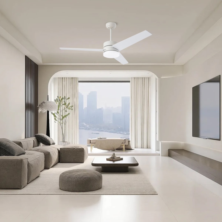Immax NEO 07284L - Ventilateur de plafond dimmable LED+CCT à vitesse variable LED/24W/230V 3000/4000/6000K Wi-Fi Tuya + télécommande