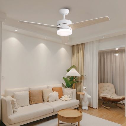 Immax NEO 07284L - Ventilateur de plafond dimmable LED+CCT à vitesse variable LED/24W/230V 3000/4000/6000K Wi-Fi Tuya + télécommande