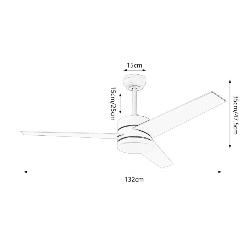 Immax NEO 07284L - Ventilateur de plafond dimmable LED+CCT à vitesse variable LED/24W/230V 3000/4000/6000K Wi-Fi Tuya + télécommande