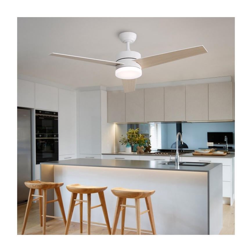 Immax NEO 07284L - LED+CCT Ventilateur de plafond dimmable VARIABLE LED/24W/230V 3000/4000/6000K Wi-Fi Tuya Ø 132 cm + télécommande