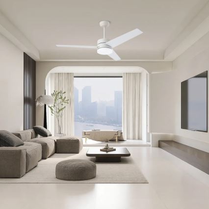 Immax NEO 07284L - LED+CCT Ventilateur de plafond dimmable VARIABLE LED/24W/230V 3000/4000/6000K Wi-Fi Tuya Ø 132 cm + télécommande