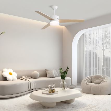 Immax NEO 07284L - LED+CCT Ventilateur de plafond dimmable VARIABLE LED/24W/230V 3000/4000/6000K Wi-Fi Tuya Ø 132 cm + télécommande