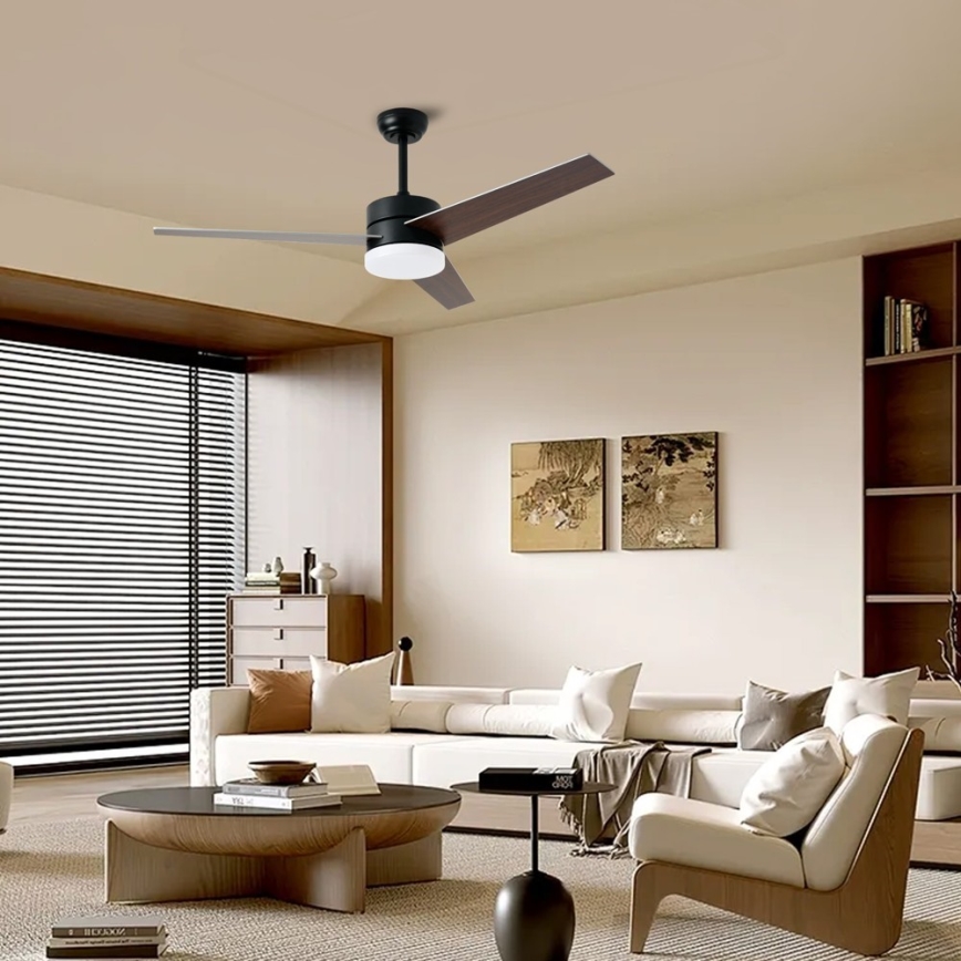 Immax NEO 07285L - Ventilateur de plafond dimmable LED+CCT VARIABLE LED/24W/230V 3000/4000/6000K Wi-Fi Tuya + télécommande