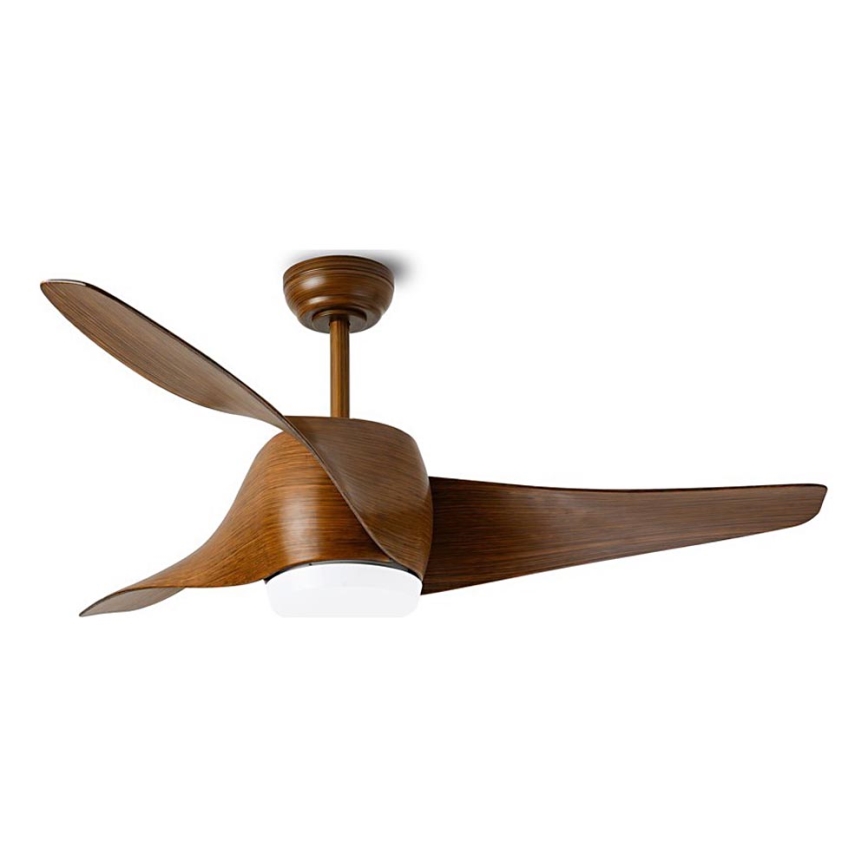 Immax NEO 07286L - Ventilateur de plafond à intensité variable WAVE LED/18W/230V Wi-Fi Tuya marron d. 132 cm + Télécommande