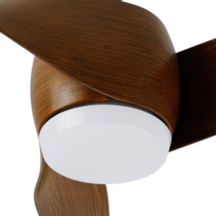 Immax NEO 07286L - Ventilateur de plafond à intensité variable WAVE LED/18W/230V Wi-Fi Tuya marron d. 132 cm + Télécommande