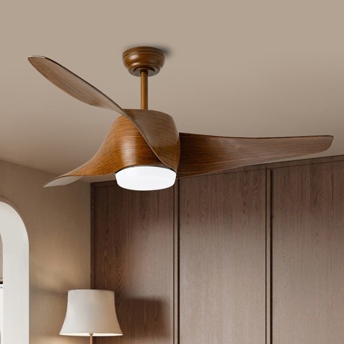 Immax NEO 07286L - Ventilateur de plafond à intensité variable WAVE LED/18W/230V Wi-Fi Tuya marron d. 132 cm + Télécommande