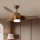 Immax NEO 07286L - Ventilateur de plafond à intensité variable WAVE LED/18W/230V Wi-Fi Tuya marron d. 132 cm + Télécommande