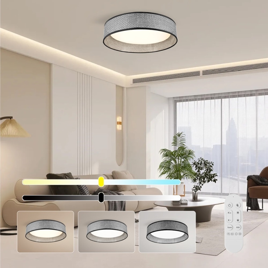 Immax NEO 07287L - Plafonnier LED+CCT dimmable LONA LED/36W/230V 3000-6000K Wi‑Fi Tuya Ø 45,5 cm + télécommande