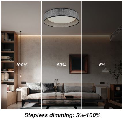 Immax NEO 07287L - Plafonnier LED+CCT dimmable LONA LED/36W/230V 3000-6000K Wi‑Fi Tuya Ø 45,5 cm + télécommande