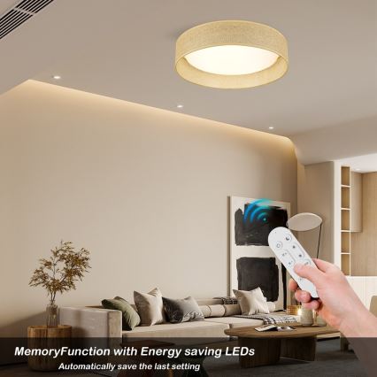 Immax NEO 07289L - Plafonnier dimmable LED+CCT LONA LED/36W/230V 3000-6000K Ø 45,5 cm + télécommande