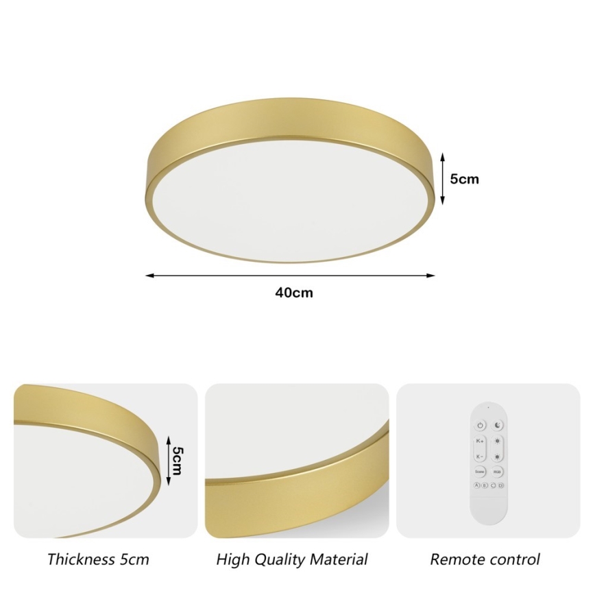 Immax NEO 07292L - LED+CCT Plafonnier à intensité variable SEMPLICI LED/36W/230V 2700-6500K Ø 40 cm + télécommande incluse