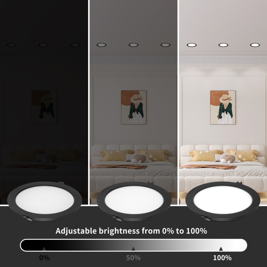 Immax NEO 07294L - Spot LED encastrable dimmable DOWN LED/12W/230V Wi-Fi Tuya Ø 12 cm blanc