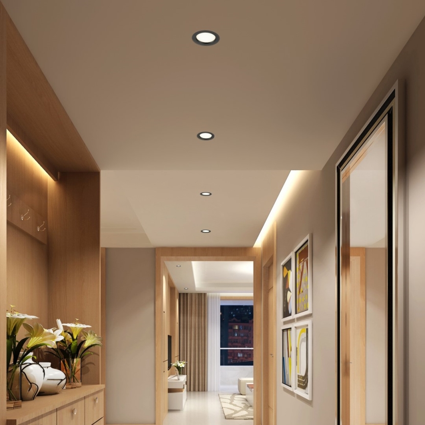 Immax NEO 07294L - Spot encastré LED dimmable DOWN LED/12W/230V Wi‑Fi Tuya Ø 12 cm noir