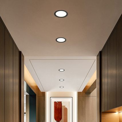 Immax NEO 07294L - Plafonnier encastré LED dimmable DOWN LED/36W/230V Wi-Fi Tuya Ø 23 cm noir