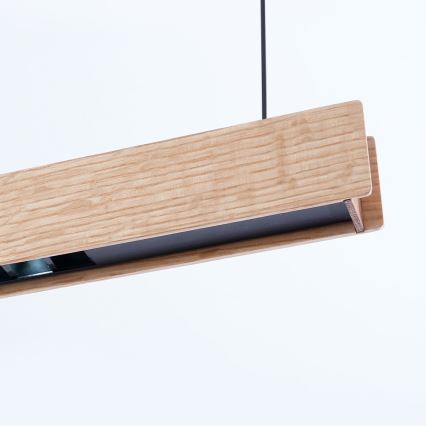 Immax NEO 07303L - Suspension LED à intensité réglable sur câble MADEIRA LED/26W/230V compatible Wi-Fi Tuya 122 cm chêne + télécommande