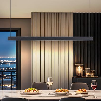 Immax NEO 07306L - Suspension LED dimmable à câble MADEIRA LED/26W/230V Wi-Fi Tuya 122 cm noir + télécommande