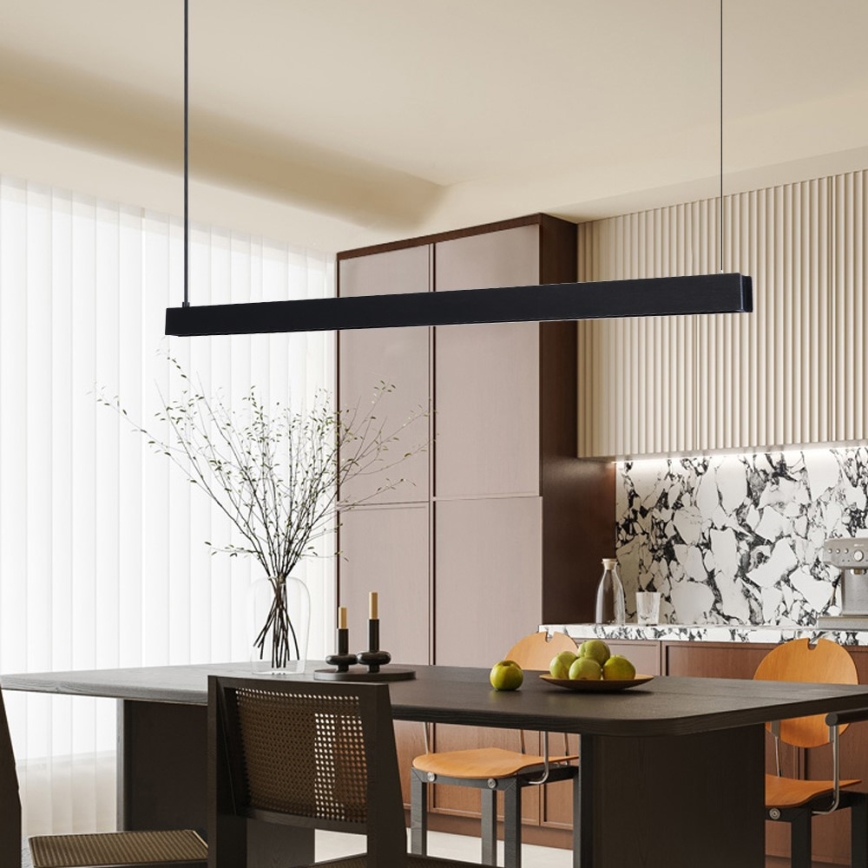 Immax NEO 07306L - Suspension LED dimmable à câble MADEIRA LED/26W/230V Wi-Fi Tuya 122 cm noir + télécommande