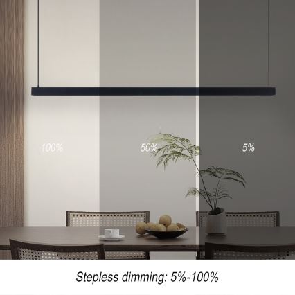 Immax NEO 07307L - Suspension dimmable sur câble MADEIRA LED/33W/230V Wi-Fi Tuya 152 cm noire + télécommande