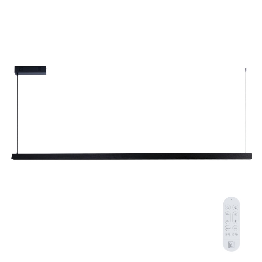 Immax NEO 07308L - Suspension LED dimmable sur câble MADEIRA LED/44W/230V Wi-Fi Tuya 202 cm noir + télécommande