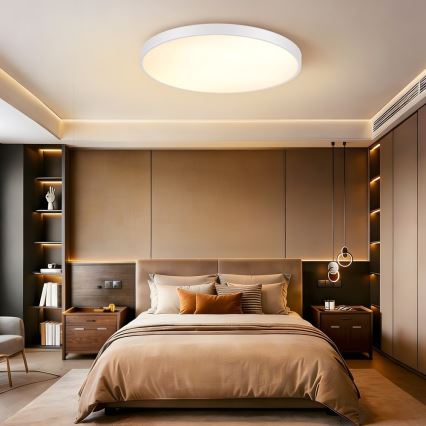 Immax NEO 07315L - Plafonnier LED dimmable SEMPLICI LED/96W/230V Ø 80 cm Wi‑Fi Tuya blanc + télécommande