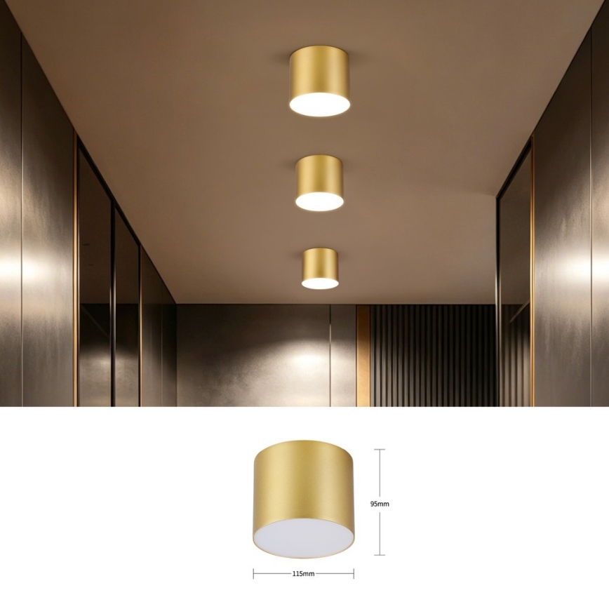Immax NEO 07317L - Plafonnier LED dimmable RONDATE LED/18W/230V Ø 11,5 cm Wi-Fi Tuya doré