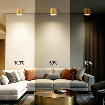 Immax NEO 07318L - Plafonnier LED dimmable RONDATE LED/32W/230V Ø 16,5 cm Wi-Fi Tuya doré