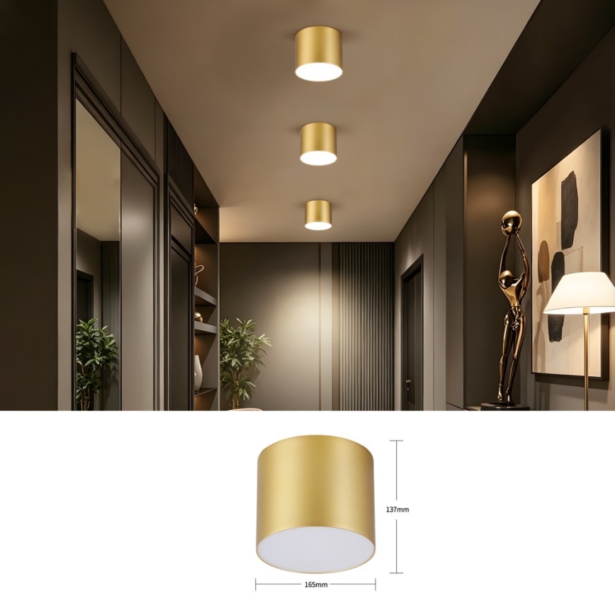 Immax NEO 07318L - Plafonnier LED dimmable RONDATE LED/32W/230V Ø 16,5 cm Wi‑Fi Tuya doré