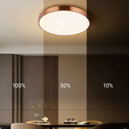 Immax NEO 07321L - Plafonnier LED dimmable NEO LITE SEMPLICI LED/36W/230V Ø 40 cm cuivré + télécommande