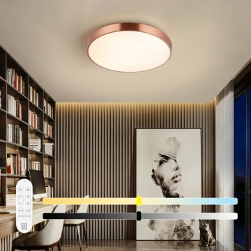 Immax NEO 07321L - Plafonnier LED dimmable NEO LITE SEMPLICI LED/36W/230V Ø 40 cm cuivré + télécommande