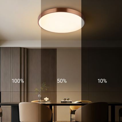 Immax NEO 07322L - Plafonnier LED dimmable NEO LITE SEMPLICI LED/60W/230V Ø 60 cm cuivré + télécommande