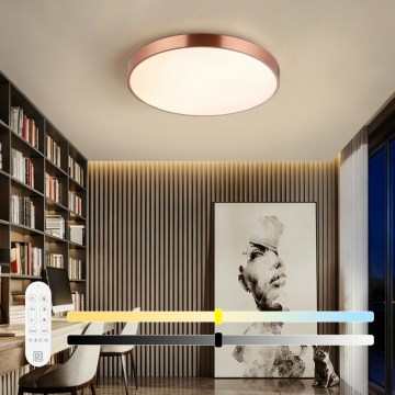 Immax NEO 07322L - Plafonnier LED dimmable NEO LITE SEMPLICI LED/60W/230V Ø 60 cm cuivré + télécommande