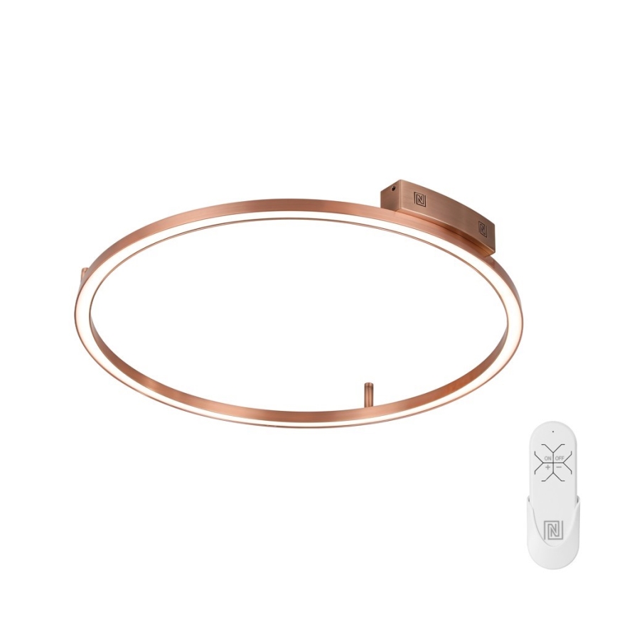 Immax NEO 07326-80C - Plafonnier LED dimmable FINO LED/55W/230V 80 cm Tuya or rose + télécommande