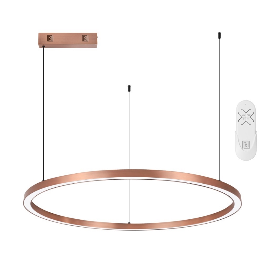 Immax NEO 07327L - Suspension LED dimmable sur câble FINO LED/55W/230V 80 cm Tuya or rose + télécommande