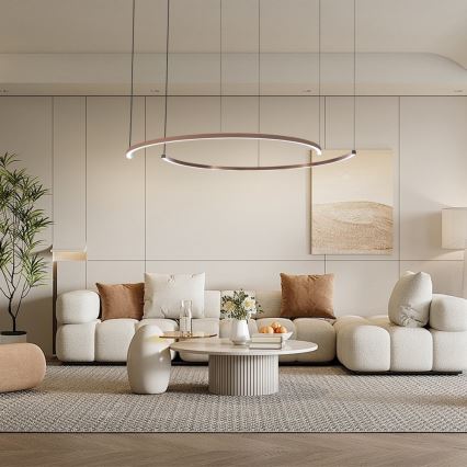 Immax NEO 07328L - suspension LED dimmable sur câble FINO LED/72W/230V 120 cm Tuya or rose + télécommande