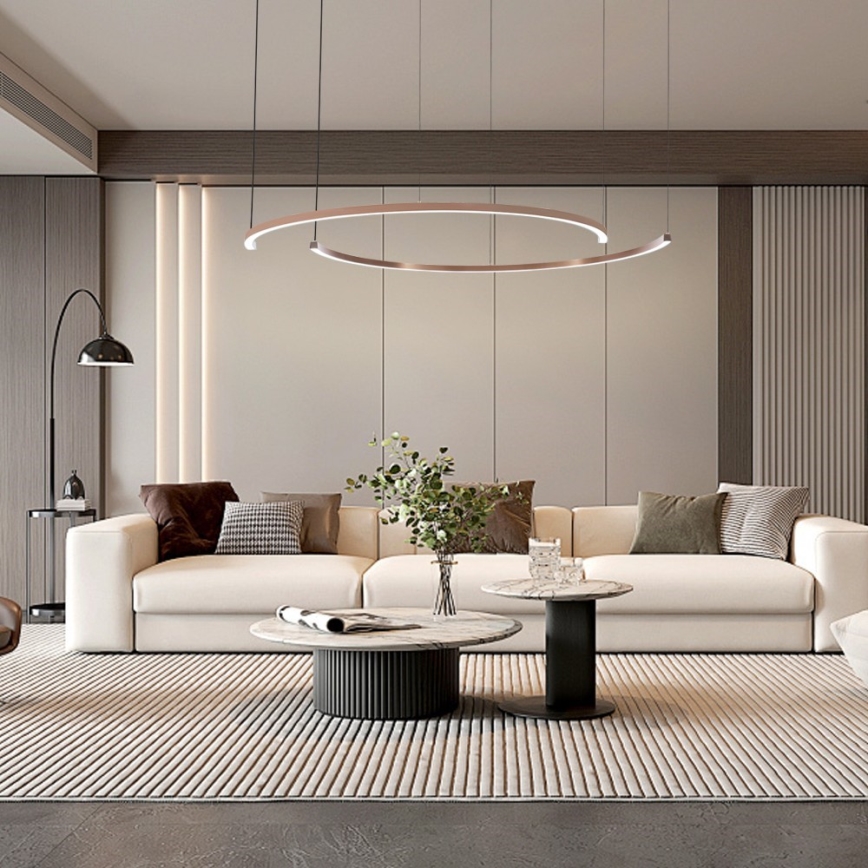 Immax NEO 07328L - suspension LED dimmable sur câble FINO LED/72W/230V 120 cm Tuya or rose + télécommande