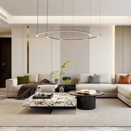 Immax NEO 07328L - suspension LED dimmable sur câble FINO LED/72W/230V 120 cm Tuya or rose + télécommande