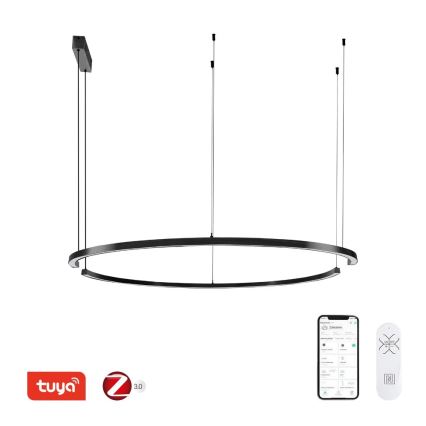 Immax NEO 07329L - FINO Suspension LED dimmable sur câble, LED/72W/230V, 120 cm, noir, Tuya + télécommande