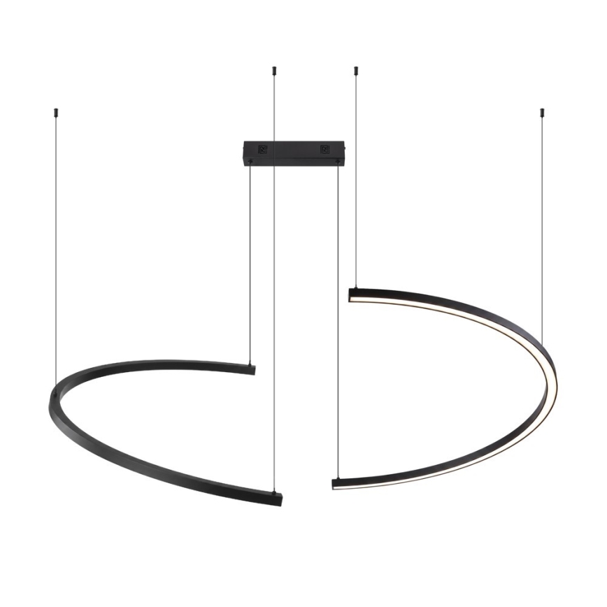 Immax NEO 07329L - FINO Suspension LED dimmable sur câble, LED/72W/230V, 120 cm, noir, Tuya + télécommande