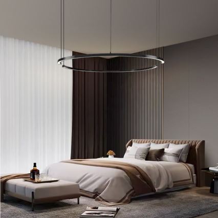 Immax NEO 07329L - Suspension LED dimmable sur câble FINO LED/72W/230V 120 cm Tuya noir + télécommande