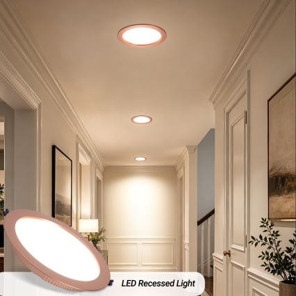 Immax NEO 07331L - Luminaire encastré dimmable DOWN LED/36W/230V, Wi‑Fi Tuya, Ø 23 cm, or rose