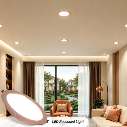 Immax NEO 07331L - Luminaire encastré dimmable DOWN LED/36W/230V, Wi‑Fi Tuya, Ø 23 cm, or rose