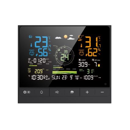 Immax NEO 07528L - Station météo professionnelle 7-en-1 NEO LITE SMART 5V/2xAAA + 3xAA