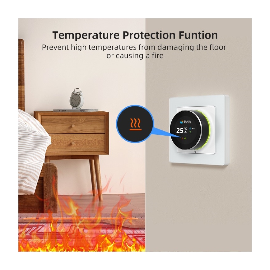Immax NEO 07534L - Thermostat pour chauffage au sol SMART 230V/3A Wi-Fi Tuya