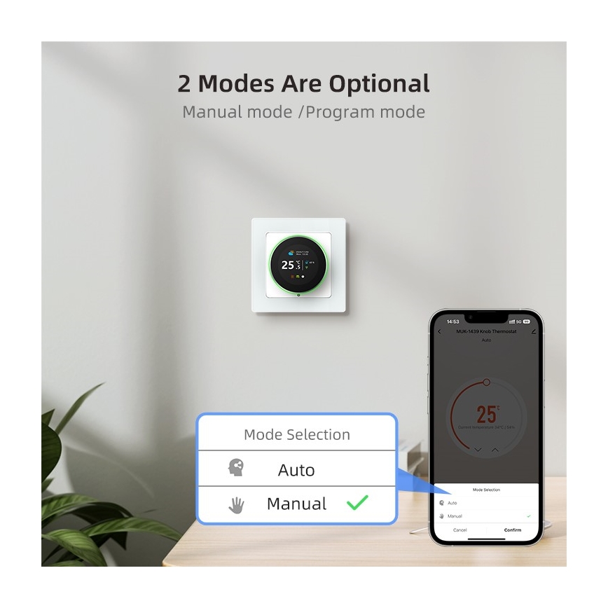 Immax NEO 07534L - Thermostat pour chauffage au sol SMART 230V/3A Wi-Fi Tuya