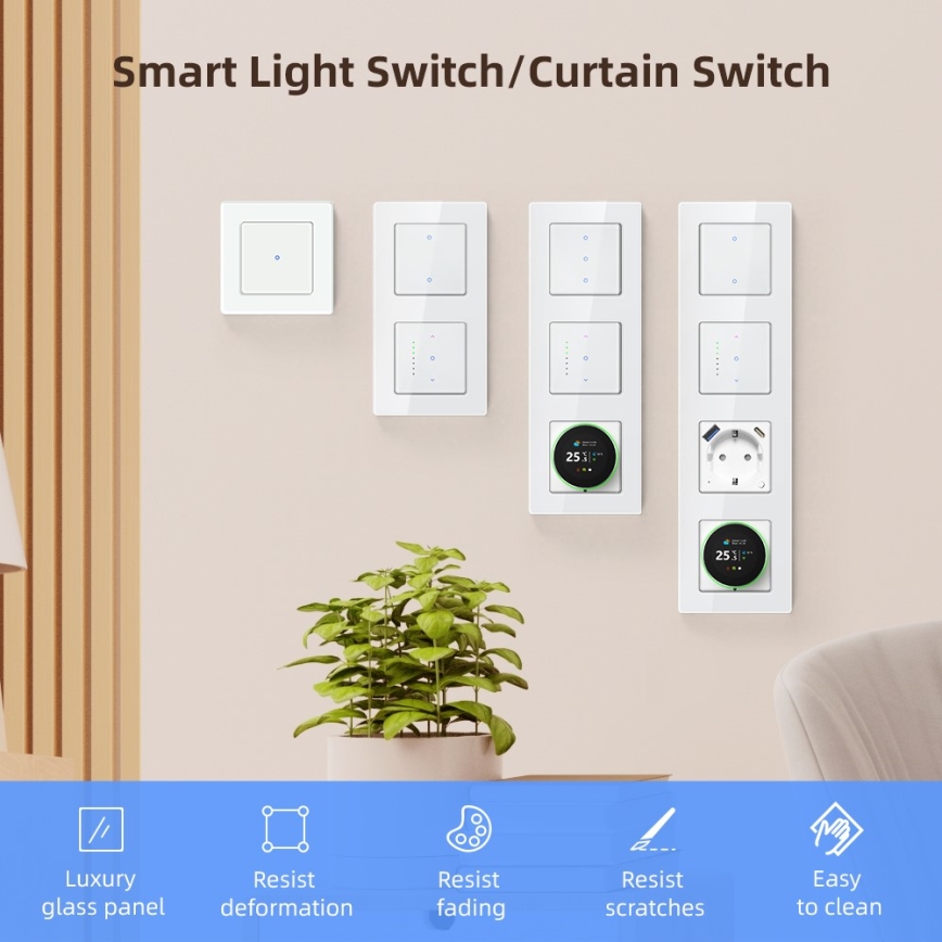 Immax NEO 07539L - Interrupteur à 2 boutons SMART 230V Wi-Fi Tuya