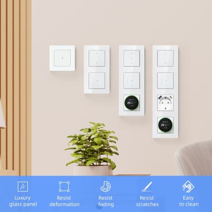 Immax NEO 07541L - Cadre 2Z pour interrupteurs, prises et thermostats