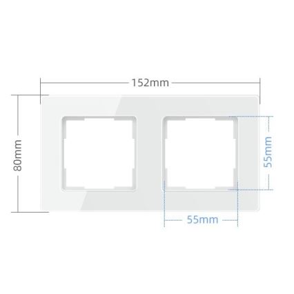 Immax NEO 07541L - Cadre 2Z pour interrupteurs, prises et thermostats