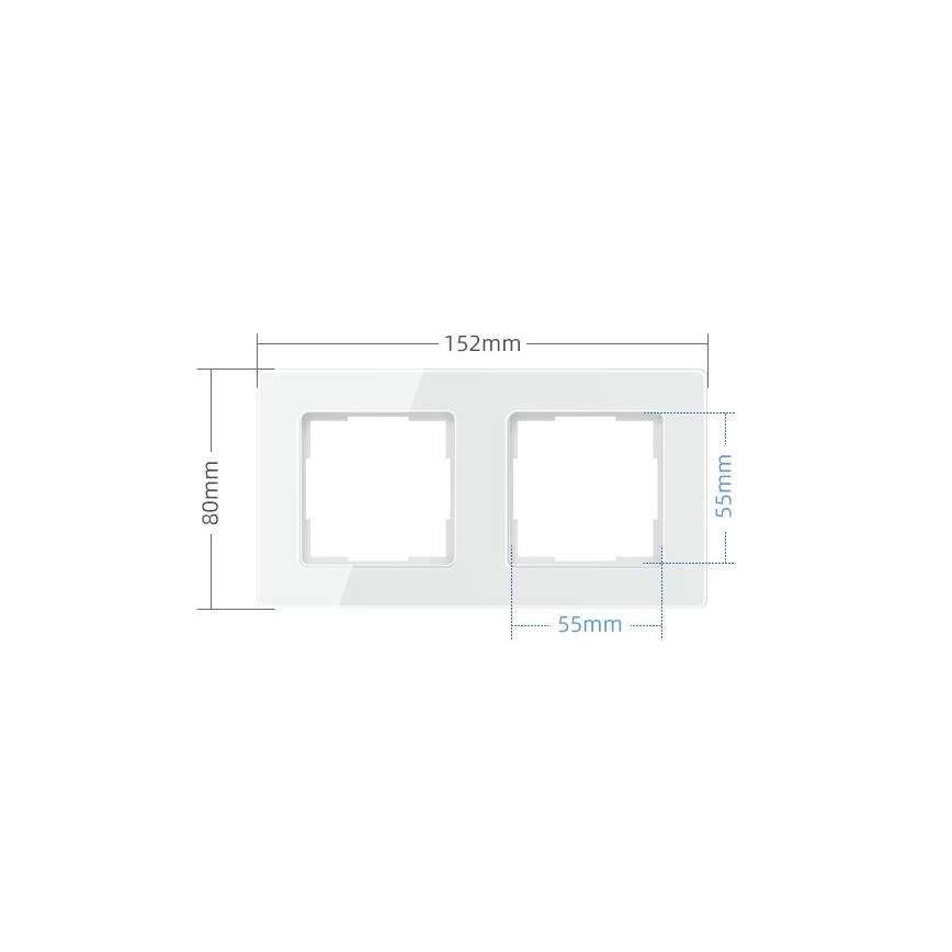 Immax NEO 07541L - Cadre 2Z pour interrupteurs, prises et thermostats