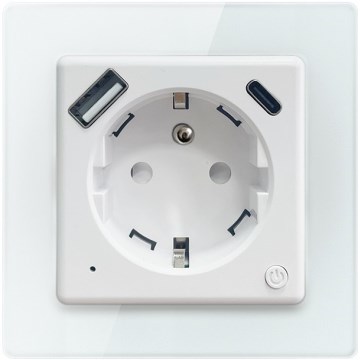 Immax NEO 07544L - Prise connectée type E 16A/230V + 1xUSB-A+1xUSB-C PD 20W Tuya Wi-Fi