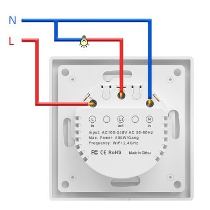 Immax NEO 07549L - Interrupteur 1 bouton SMART 230 V